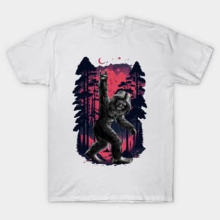 Forest Swagger: Bigfoot's Cool Camouflage T-Shirt